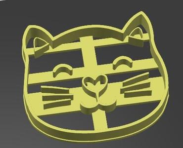 Cat face cookie cutter