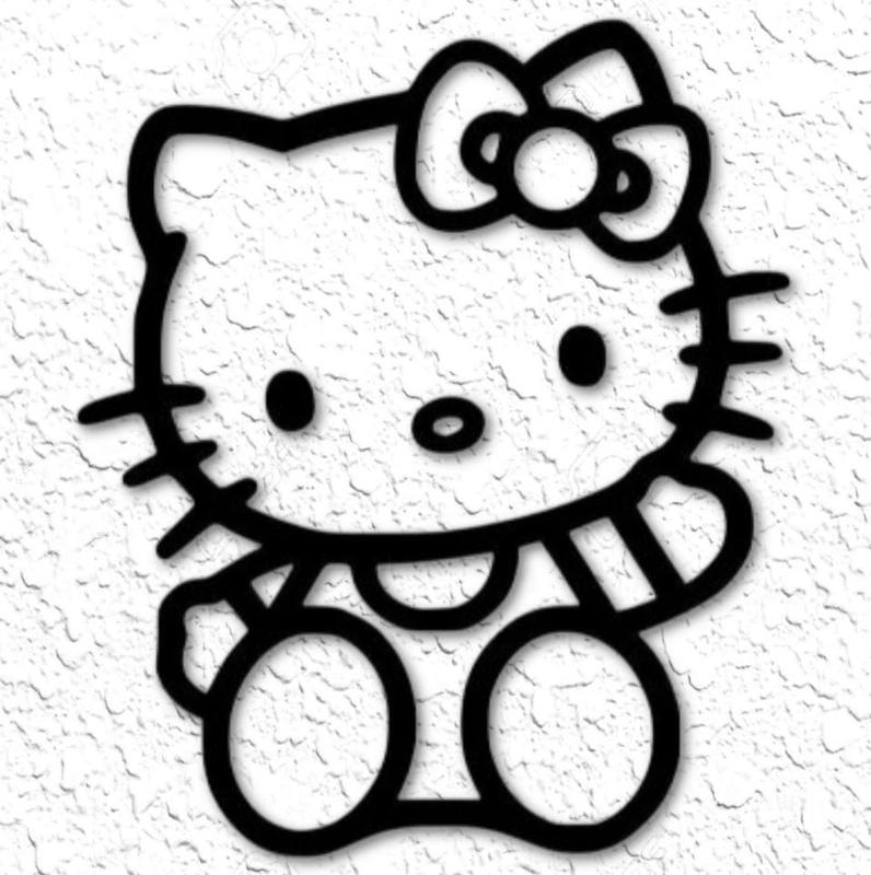 Hello Kitty wall art Hello kitty wall decor 2d fanart