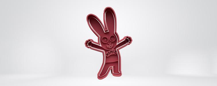 Simon rabbit costume cookie cutter