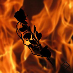 Skull - Rose - Skull rose - Wall art - Wall decor - 2D