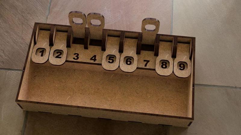 Shut the Box, Laser Cut