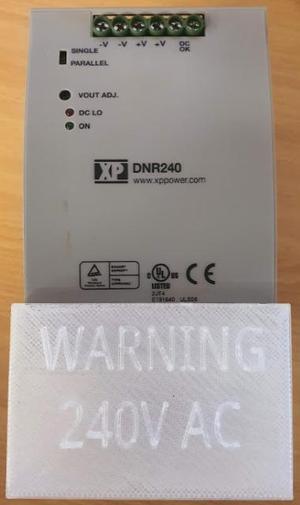 240v AC Cover - XP DNR240 PSU