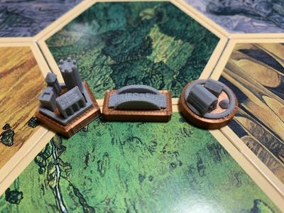 Catan pieces