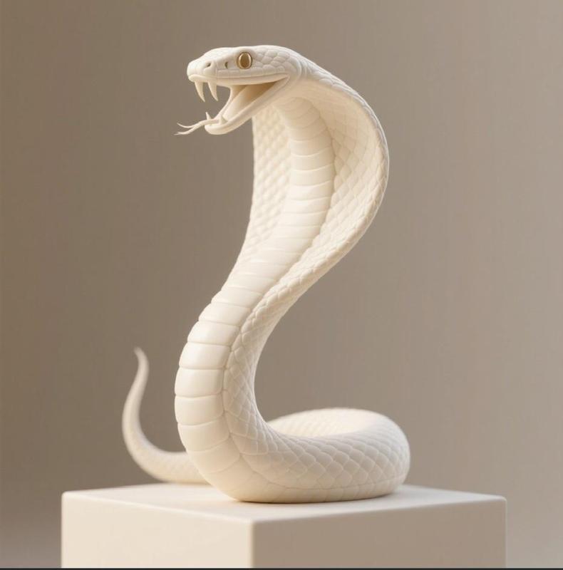 569 Royal Indian Cobra - Full-Body 3D Model, sculpture, animal, statue, creature, magic, collectible, wood, sword, base, warrior, wild, lion, dragon, dnd, cat, monster hunter, monster