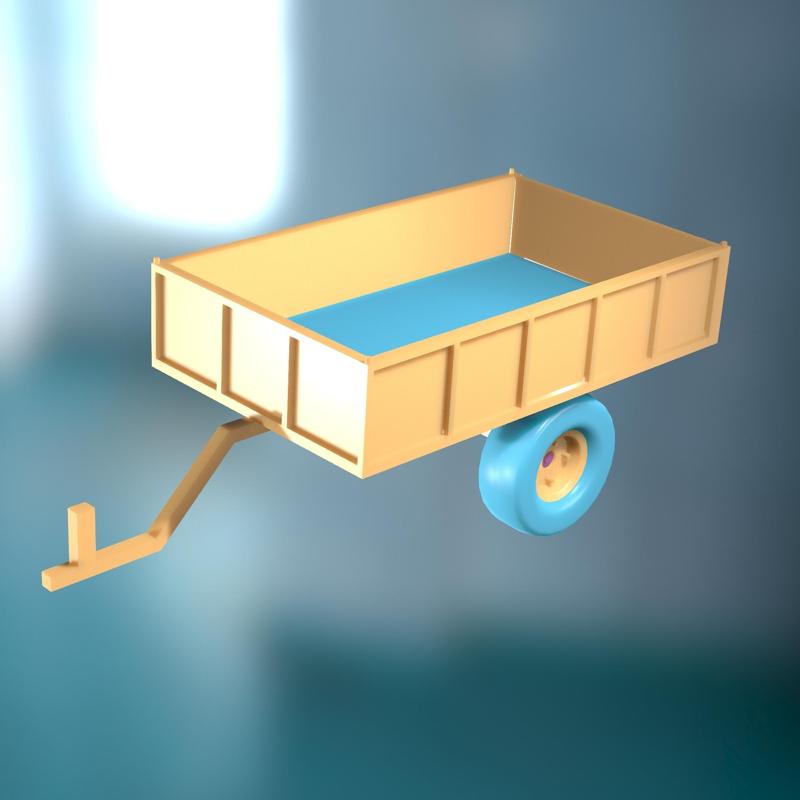 ATV VEHICLE BICYCLE BIKE CAR TRUCK MOTORBIKE TRAILER 2 CHAIN WHEELS 3D MODEL STL OBJ DAE