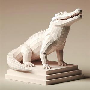 507 Low Poly Crocodile - Full-Body 3D Model, creature, low poly, collectible, wood, sword, base, warrior, wild, dog, dragon, dragon, dnd, cat, monster hunter, monster, totem, totemic