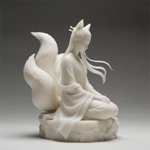 1062 Fox Spirit Woman in Pu Song Ling Style, magic, dragon, serpent, mask, gnome, gorgon, venetian carnival, wild, fox, monster, cat, fair, witch, werewolf, horror, beast, snake, troll, skeleton dance