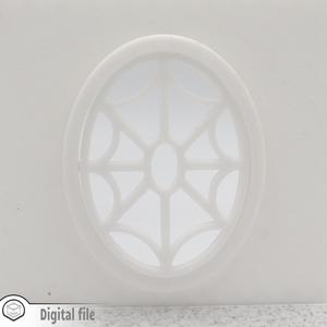 1:12 miniature Functional Elipse window style 1