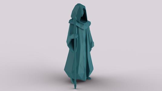 Low Poly Mystic Wizard
