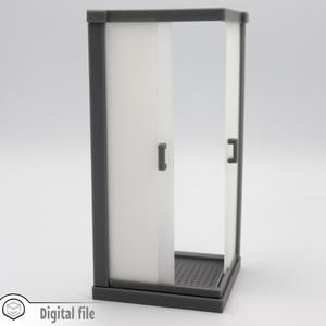 1:12 miniature Shower cabin multi-color/multi-material print