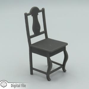 1:12 miniature Classic wooden chair