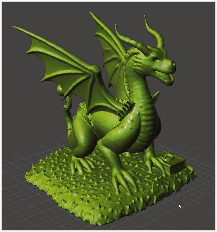 Majestic Forest Dragon Statue - 3D Printable Model