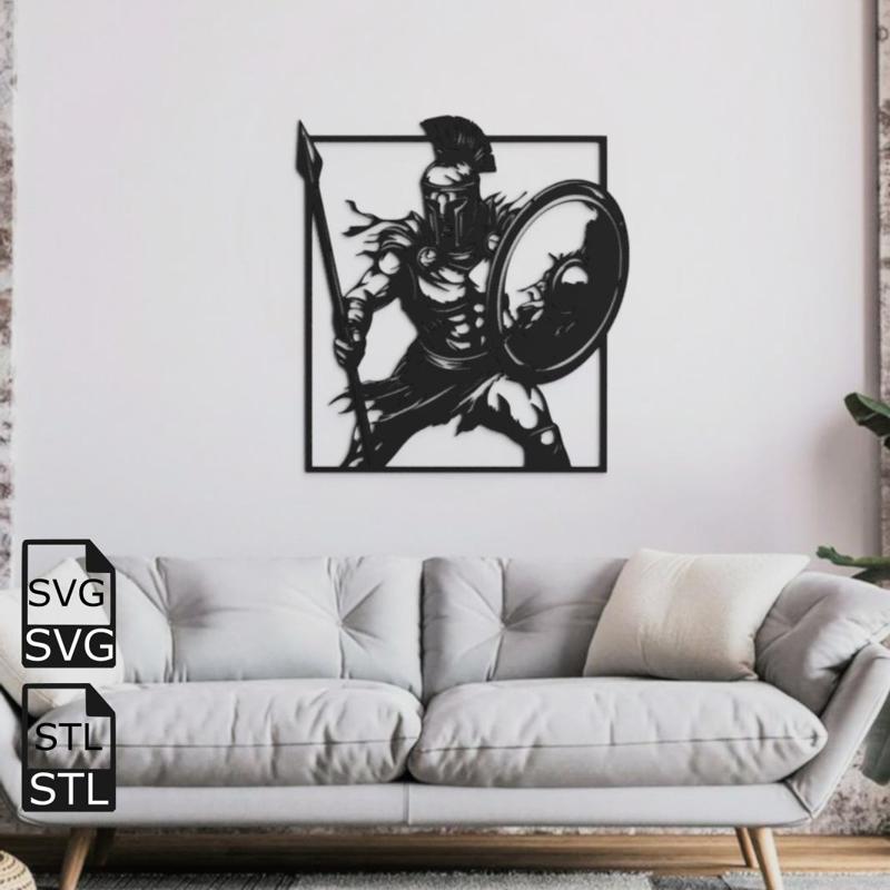 Gladiator 2D Wall Art STL SVG