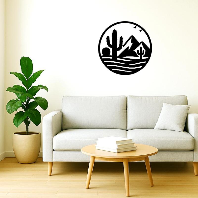 cactus circle wall decoration