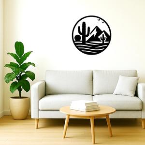 cactus circle wall decoration