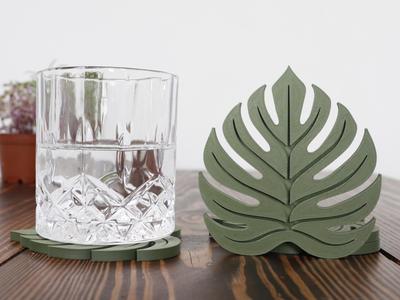 Monstera Leaf Coasters