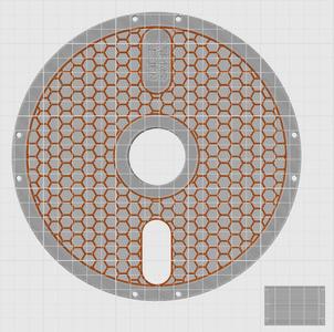 AMS Universal Spool Holder_Paper Spool to Print Spool_No Winding Required_Honeycomb Pattern