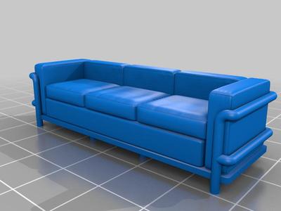 Retro Modern - Le Corbusier Couch - Stone Skull Studios