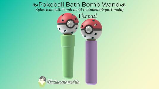 Pokeball Bath Bomb Wand (Thread)