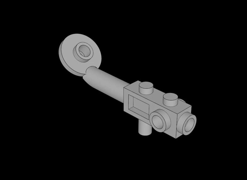 Lego Compatible (4479.dat) Minifig Metal Detector Stud on Search Head   