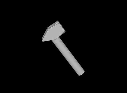 Lego Compatible (4522.dat) Minifig Tool Mallet   