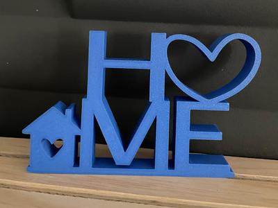 Home lettering with letters, heart and house decor