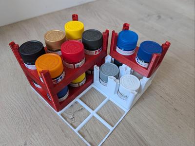 Tamiya paint holder gridfinity stackable (10ml)