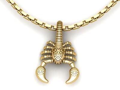 Fashion Scorpio Pendant 3d Printable Model