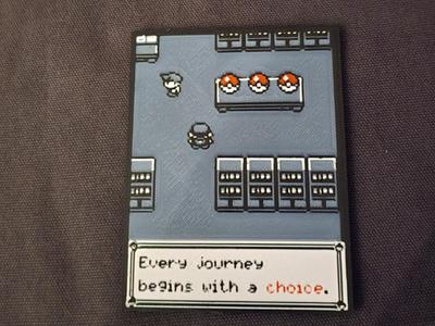 Quadro Minimal Art Pokemon Gameboy Diorama Cute