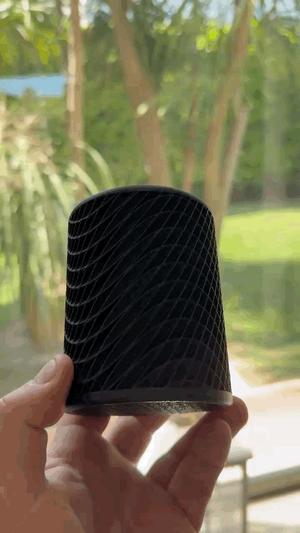 Geometric Pen Holder with Transparencies