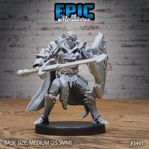 Knight Sir Lancelot Sword and Shield ‧ DnD Miniature ‧ Tabletop Miniatures ‧ Gaming Monster ‧ 3D Model ‧ RPG ‧ DnDminis ‧ STL FILE