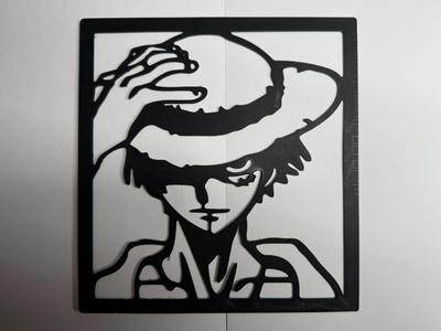 One Piece (Luffy) silhouette (wall art)