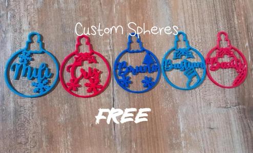 customizable christmas spheres