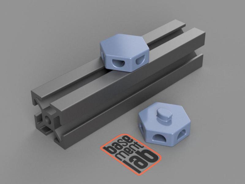 2020 Aluminium HEX T slot twist in Zip-Tie Mount  