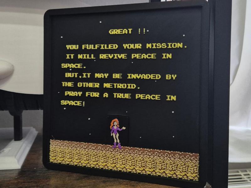 Metroid NES end credits Diorama