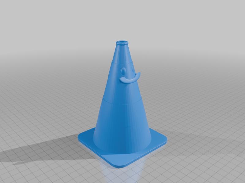 happy little traffic cone