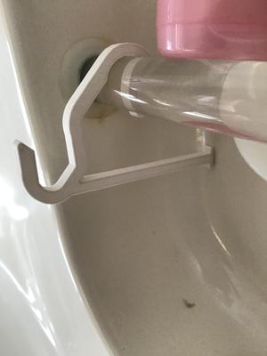 Face towel hook for shower/tub surround rod