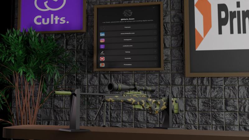 🎯 AWP Sniper Rifle – 3D Printed Tactical Replica