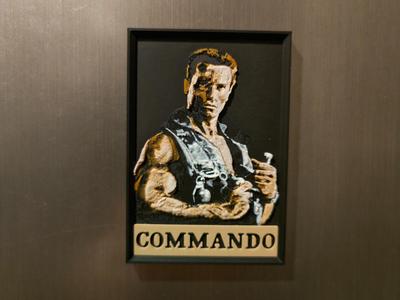 Commando Schwarzenegger film poster refrigerator magnet