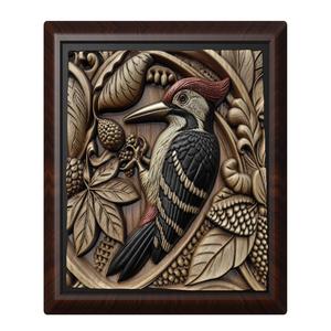 Woodpecker animal wall art relief wall decor