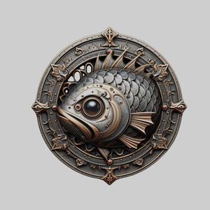 Fish Animal Head Fish Animal Medallion for CNC Router Laser & 3D Printer