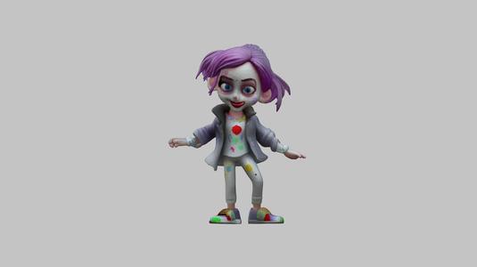 clown girl figurine