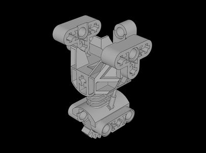 Lego Compatible (32489.dat) Technic Connector Block  4 x  5 x  7.667