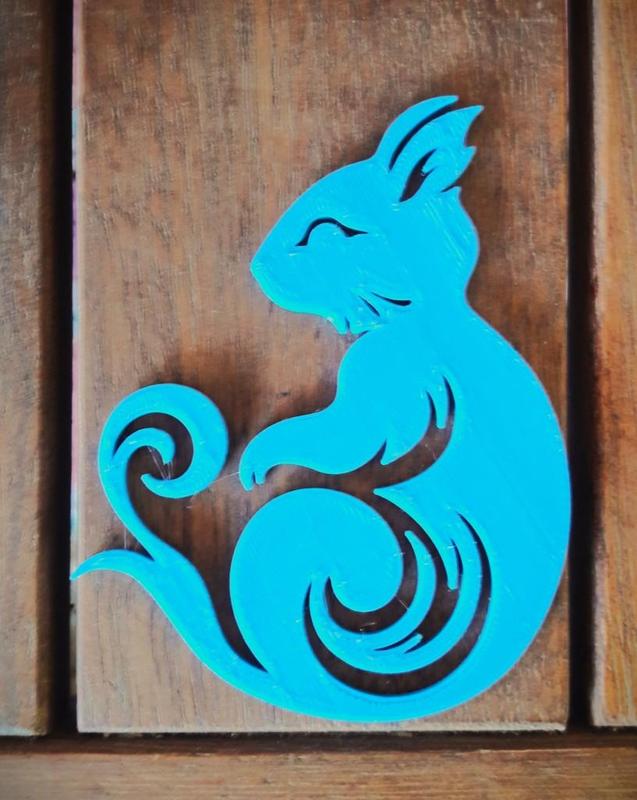 2D Squirrel Wall Decoration