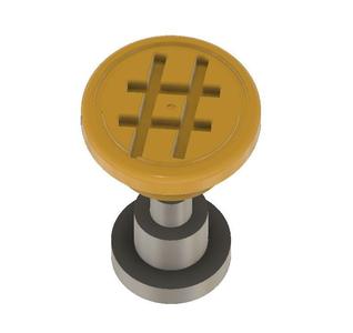 Octothorpe Stud Button - aka Hashtag or Pound symbol