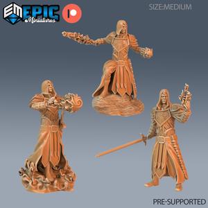 Warlock Player Character Set ‧ DnD Miniature ‧ Tabletop Miniatures ‧ Gaming Monster ‧ 3D Model ‧ RPG ‧ DnDminis ‧ STL FILE