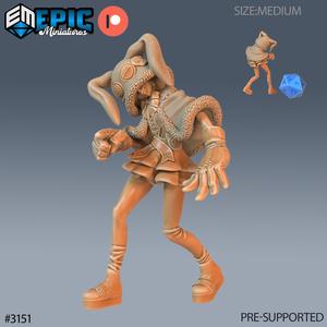 Rabbit Hoodie Girl Pointing ‧ DnD Miniature ‧ Tabletop Miniatures ‧ Gaming Monster ‧ 3D Model ‧ RPG ‧ DnDminis ‧ STL FILE