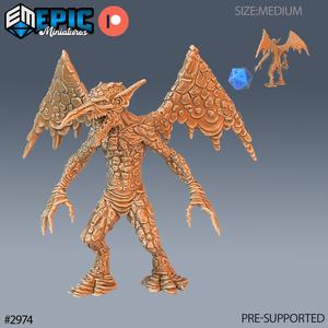 Magma Mephit ‧ DnD Miniature ‧ Tabletop Miniatures ‧ Gaming Monster ‧ 3D Model ‧ RPG ‧ DnDminis ‧ STL FILE