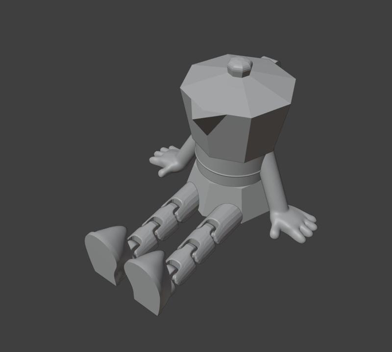 Coffee – 3D Printable Flexi Coffee Pot Character with Movable Legs