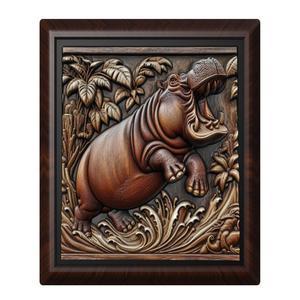 Hippopotamus animal wall art relief wall decor